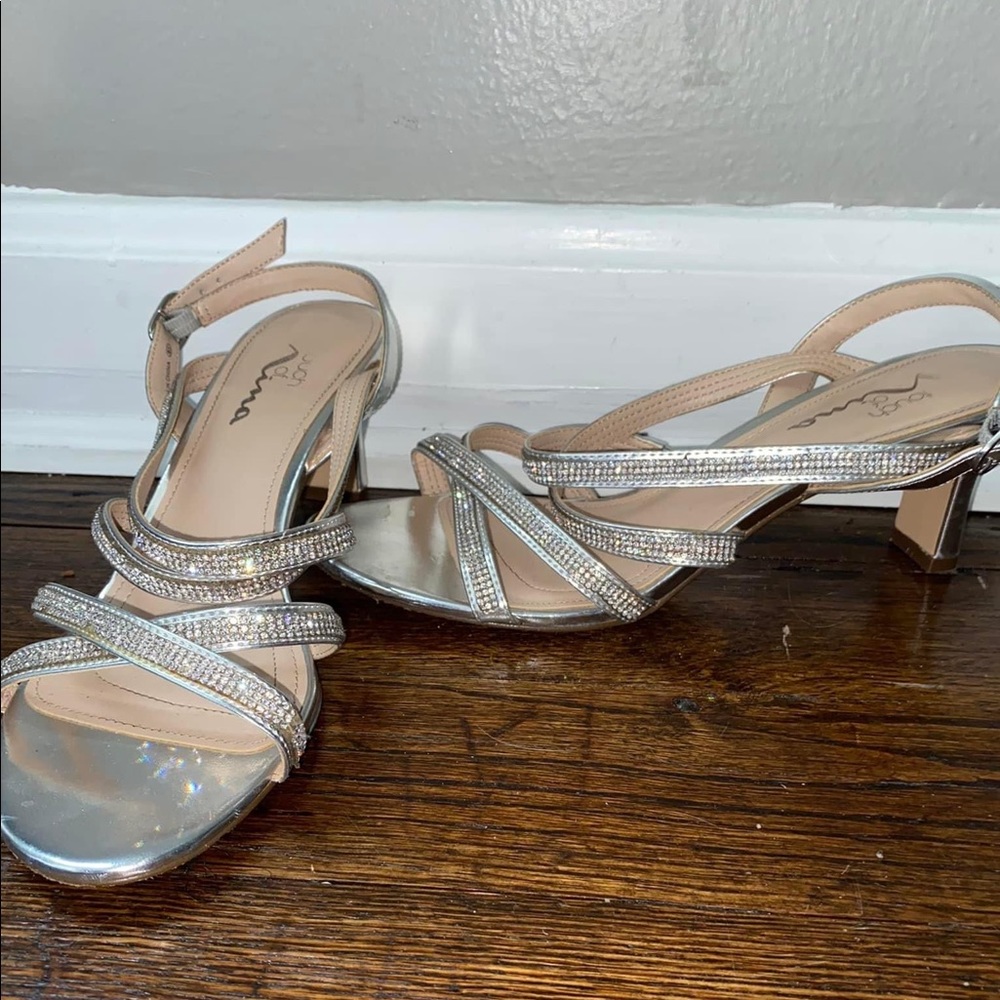 Sparkle silver heels